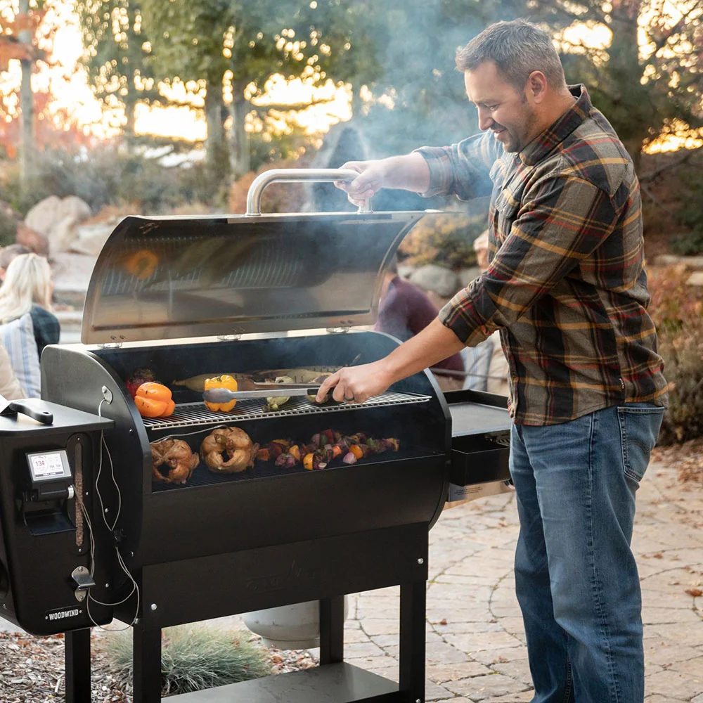 Camp Chef Woodwind Pro pellet grill in use